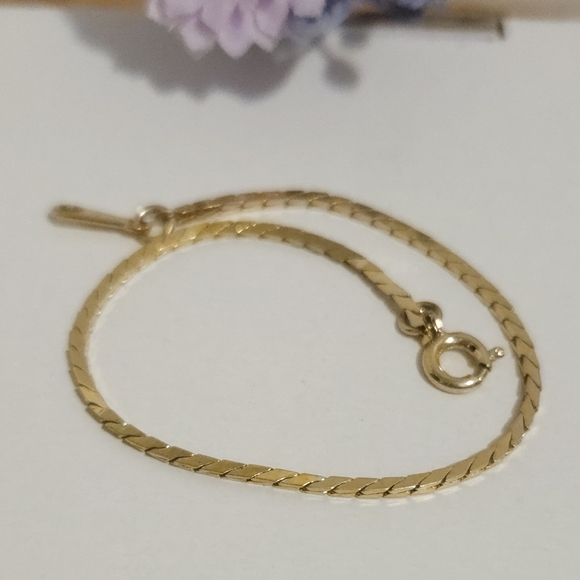 Vintage Avon 14K Gold Filled 1/20 Square Chain Link Bracelet 7.5" Long Unisex - Picture 12 of 12